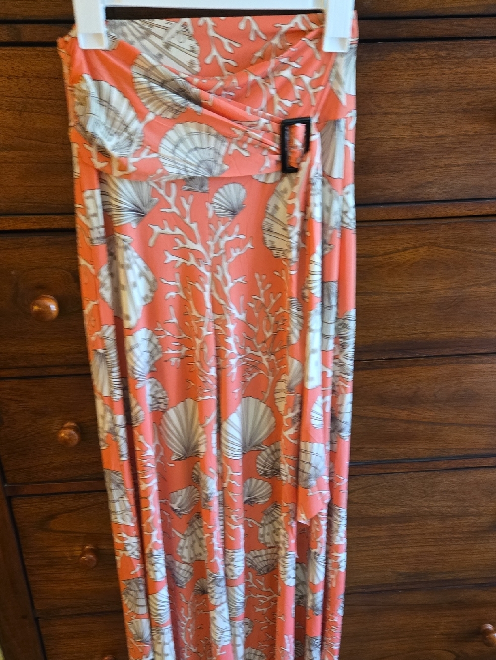 Coral Seashell Palazzo Pants